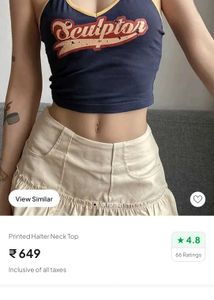 Salee!!!!New Me Halter Neck Crop Top