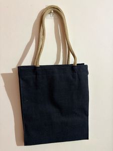 Stylish Black Tote Bag with Gold Print