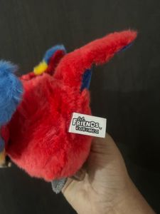 Lil Friends Macaw Parrot Plush Soft Toy 18cm Red