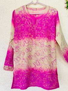 Beautiful Pink Ombre Kurta