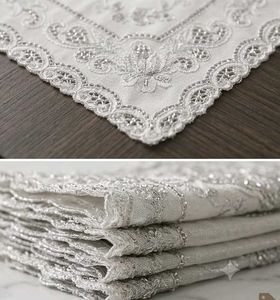 Elegant Silver pvc table mat
