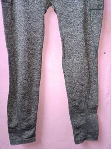 Grey Marled Leggings with Pockets