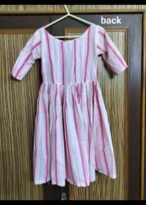 Pink Striped Cotton kurta