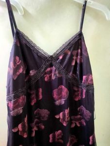 Zudio Floral Mesh Asymmetric Slip