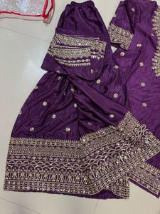 Elegant Purple Embroidered Kurta Set