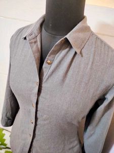 Classic Gray Button-Up Shirt