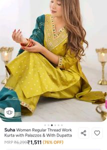 Beautiful Embroidered Kurta Set only 1 time wear