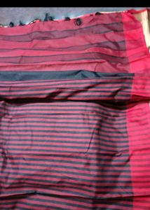 BrandNew GunturHandloom Saree with Striped Pallu