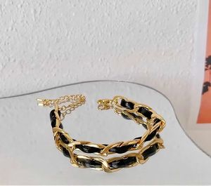 Chic Gold & Black Chain Bracelet