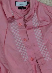 Empolham Slim Fit Pink Shirt