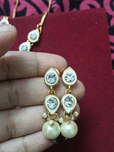 White pearl Stone Jewellery set