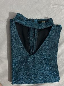 Stretchable Sparkly Teal Top