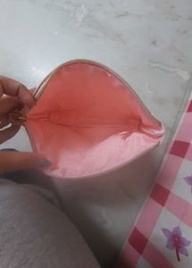 Pink Color Loreal Makeup Storage Pouch With Studs