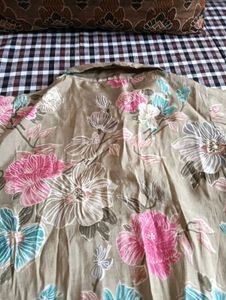 Floral Print Cotton Kurta