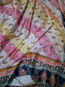 Beautiful Printed duptta  with Mirror Work