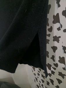 Cozy Black Knit Skirt