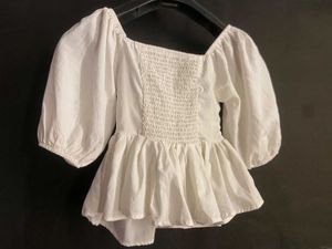 White Dress with Ruffle Detail