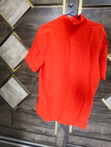 Red Embroidered  gothic shirt