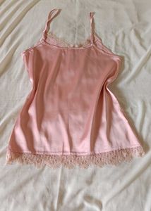 Satin Lace Trim Slip camisole