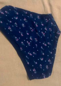 Floral Print Navy Blue Briefs