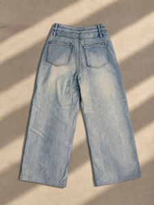 Light Blue Wide-Leg Jeans