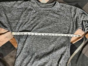 Grey Melange 3/4 Sleeve Top