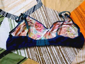Colorful Paisley Print Bra
