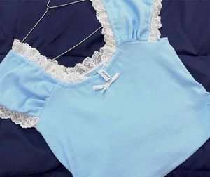 Sweet Blue Puff Sleeve Top
