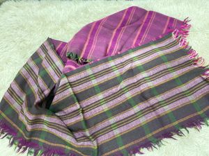 Boho Striped Purple Scarf