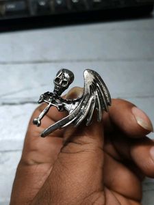 Skull with Wings Size Adjustable