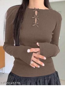 Brown Bow Top