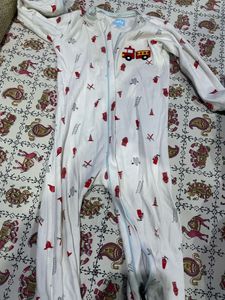 Cute Tuffy Firetruck Romper