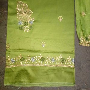 Green Kurta Suit Material