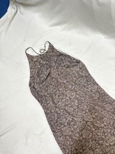 Brown Floral Maxi Dress