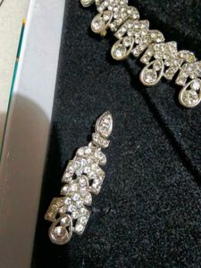Sparkling Rhinestone Necklace &amp; Earring Set