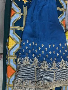 Beautiful Blue Ombre Embroidered Kurta set