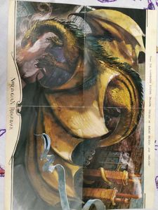 RARE HARRY POTTER Dragon Illustration Poster