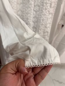 Elegant White Chikankari Embroidered Kurta