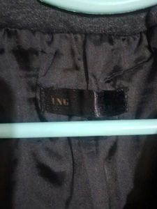 navy hard cotton jacket  with blanket interior