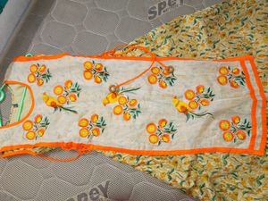 Designer Orange ehtnic kurti
