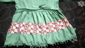 Green Ethnic top with Print