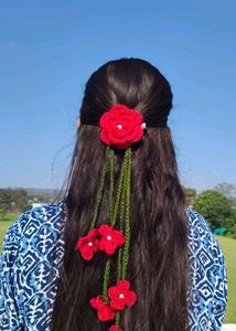 Handmade Crochet Flower Hair Clips