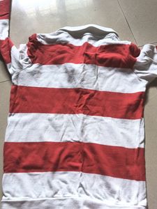 Pantaloons Red And White Boy's Full Sleeve Tshirt