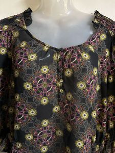Chic Printed Boho Blouse