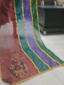 Striped Dupatta with Paisley