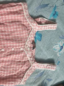 Cute Pink Gingham Crop Top