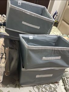 Grey Storage Organizers (Set Of 3)