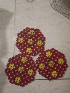 Set of 3 Decorative Coasters