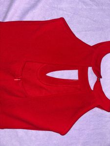 Red Halter Neck Dress
