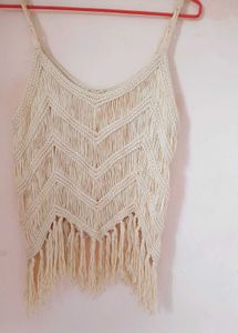 Crochet Fringe Tank Top
